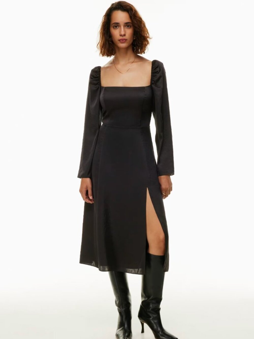 Aritzia Wilfred Bridgerton Satin Dress